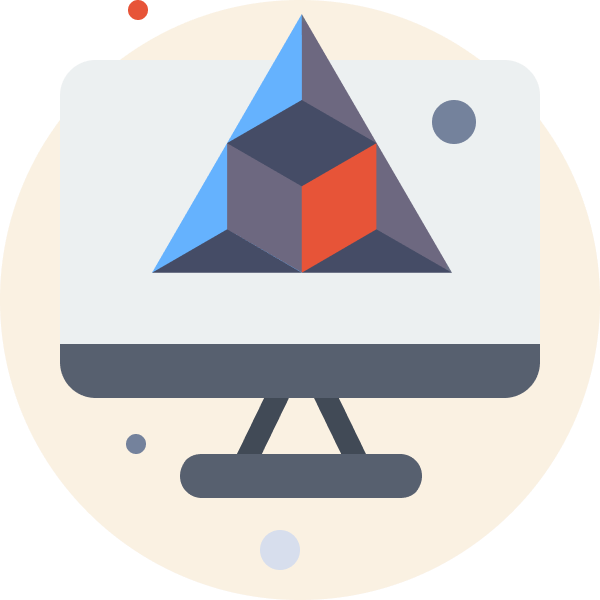 3D Triangular Icon 3D Triangular Icon